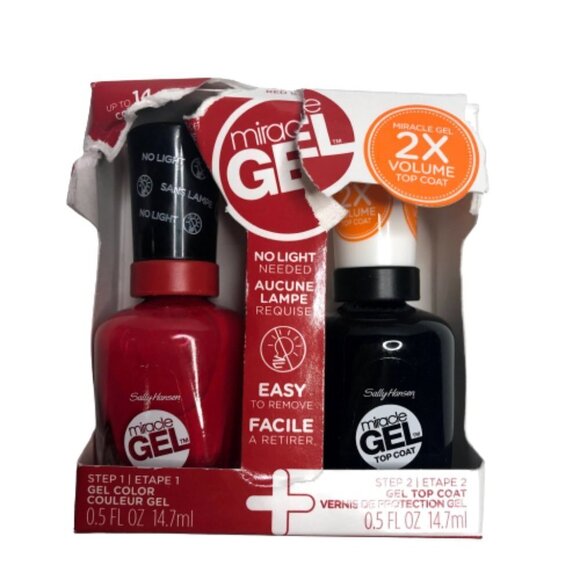 Sally Hansen Miracle Gel Red Eye Color & Top Coat - Picture 1 of 3